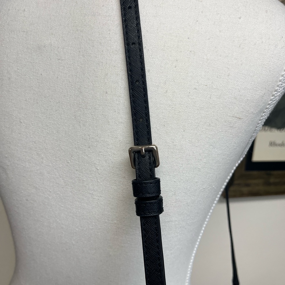 Kate Spade Black Crossbody, EUC with silver tone Chain Strap/ hardware. - Picture 5 of 15